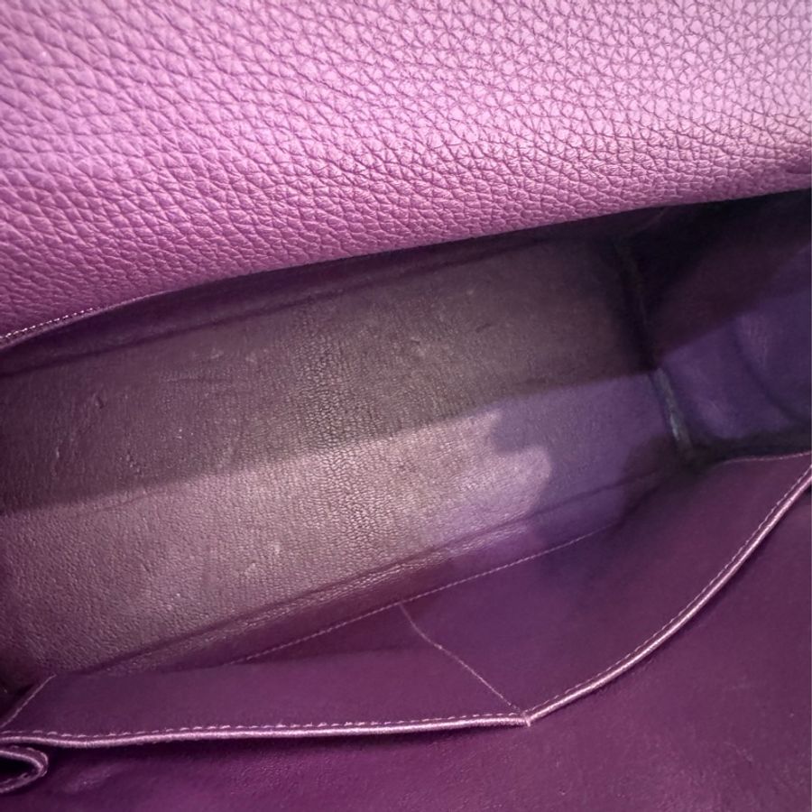 Hermes海葵紫銀釦kelly28 紫進不出✨-43