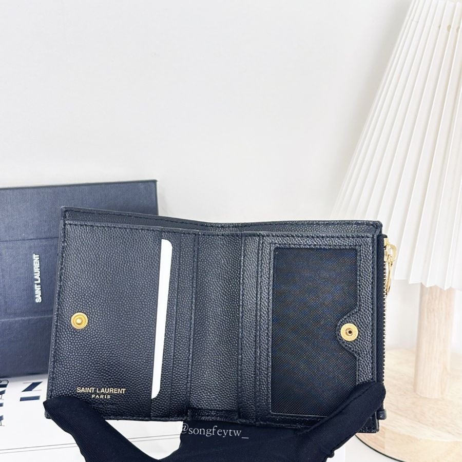 YSL 經典 魚子醬 對開兩折短夾-3
