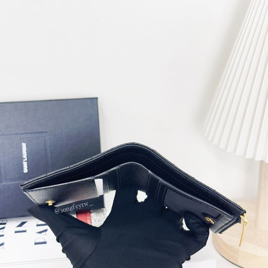 YSL 經典 魚子醬 對開兩折短夾-4