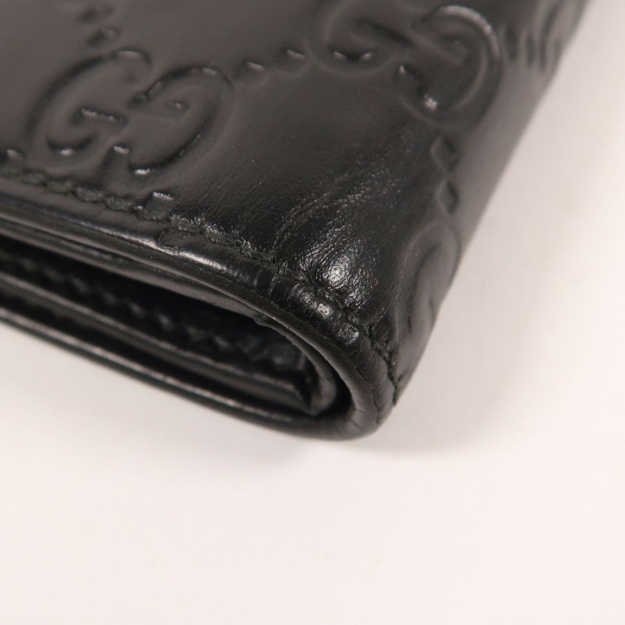 GUCCI 【激減優惠】牛皮皮革Signature Wallet錢包-11