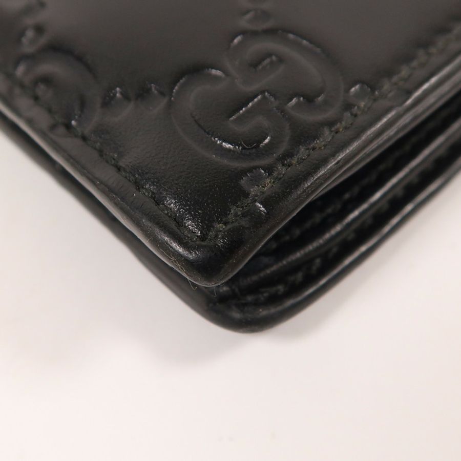 GUCCI 【激減優惠】牛皮皮革Signature Wallet錢包-12