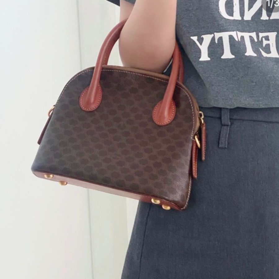 Celine 中古凱旋門老花貝殼包 斜挎包Alma BB-3