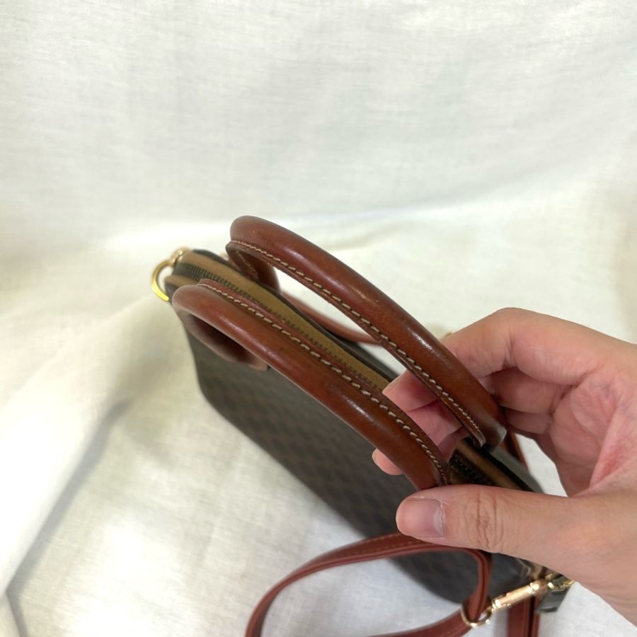 Celine 中古凱旋門老花貝殼包 斜挎包Alma BB-6