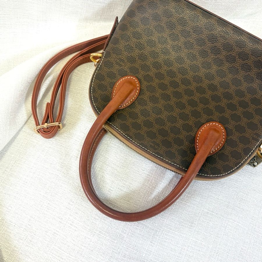 Celine 中古凱旋門老花貝殼包 斜挎包Alma BB-8