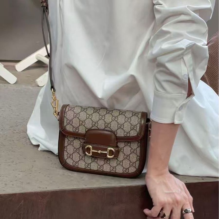 🔥新到:Gucci / 古馳Horsebit馬鞍包1955 肩斜背包,尺寸20*5*15-1