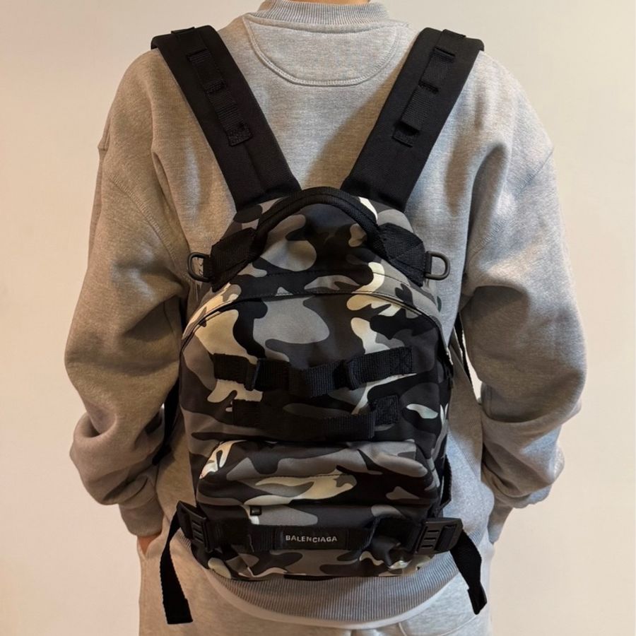 Balenciaga 巴黎世家 Army Multicarry 黑白 迷彩 後背包 雙肩包 肩背包 手提包-9