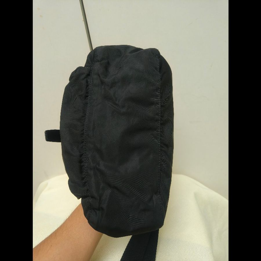 ‼️年中慶降價‼️創新低價只到6/21🎁(原16800)㊣✨PRADA✨普拉達 黑色 輕量 帆布 皮革 單釦 掀蓋式 郵差包 肩背包 斜背包 /二手包/二手精品/保證正品🌳二手樹屋🌳-5
