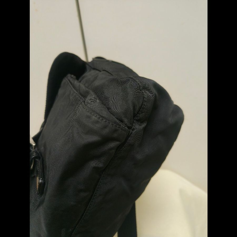 ‼️年中慶降價‼️創新低價只到6/21🎁(原16800)㊣✨PRADA✨普拉達 黑色 輕量 帆布 皮革 單釦 掀蓋式 郵差包 肩背包 斜背包 /二手包/二手精品/保證正品🌳二手樹屋🌳-8