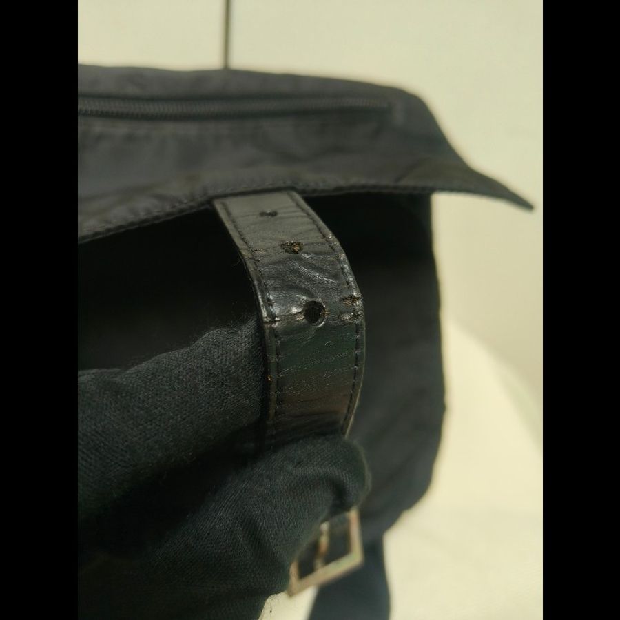 ‼️年中慶降價‼️創新低價只到6/21🎁(原16800)㊣✨PRADA✨普拉達 黑色 輕量 帆布 皮革 單釦 掀蓋式 郵差包 肩背包 斜背包 /二手包/二手精品/保證正品🌳二手樹屋🌳-20