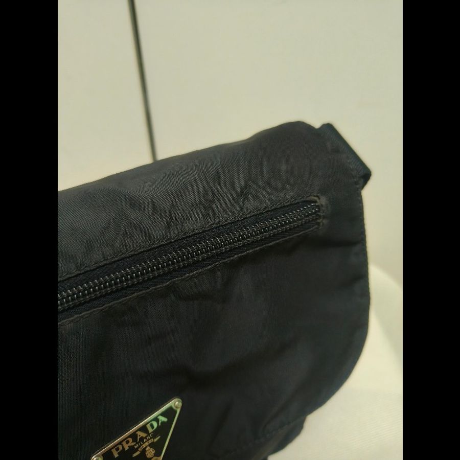 ‼️年中慶降價‼️創新低價只到6/21🎁(原16800)㊣✨PRADA✨普拉達 黑色 輕量 帆布 皮革 單釦 掀蓋式 郵差包 肩背包 斜背包 /二手包/二手精品/保證正品🌳二手樹屋🌳-21