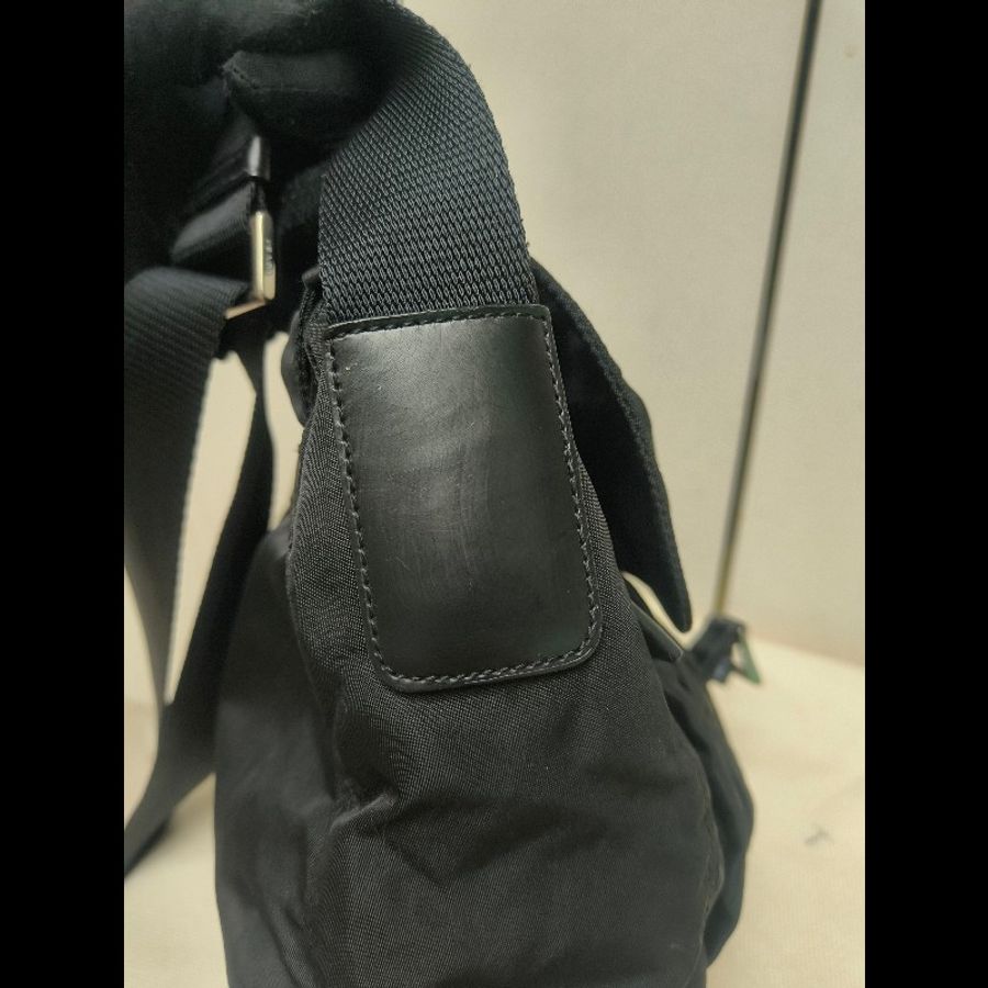 ‼️年中慶降價‼️創新低價只到6/21🎁(原16800)㊣✨PRADA✨普拉達 黑色 輕量 帆布 皮革 單釦 掀蓋式 郵差包 肩背包 斜背包 /二手包/二手精品/保證正品🌳二手樹屋🌳-26