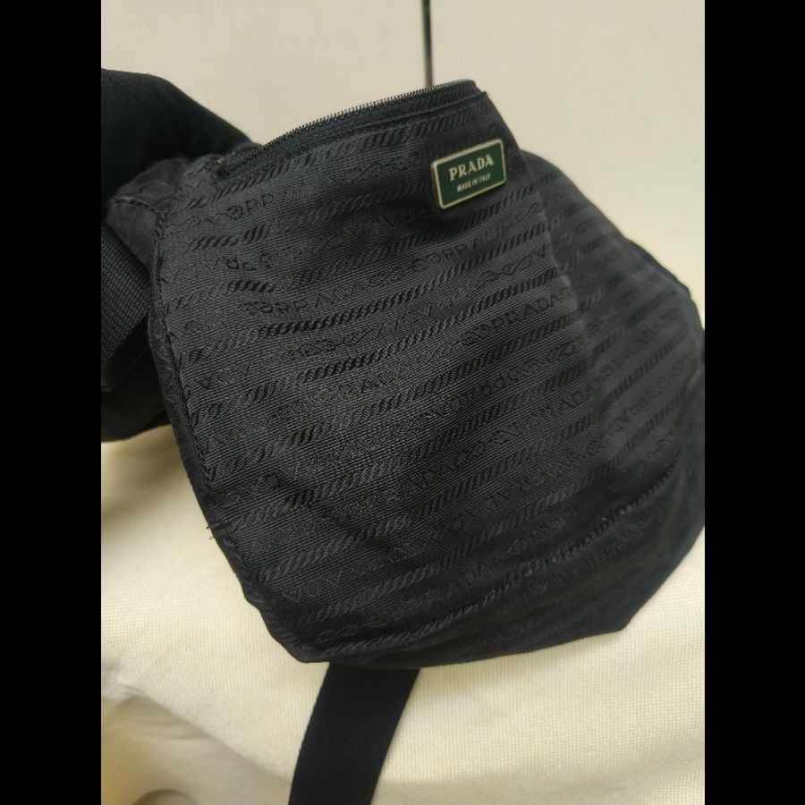 ‼️年中慶降價‼️創新低價只到6/21🎁(原16800)㊣✨PRADA✨普拉達 黑色 輕量 帆布 皮革 單釦 掀蓋式 郵差包 肩背包 斜背包 /二手包/二手精品/保證正品🌳二手樹屋🌳-49