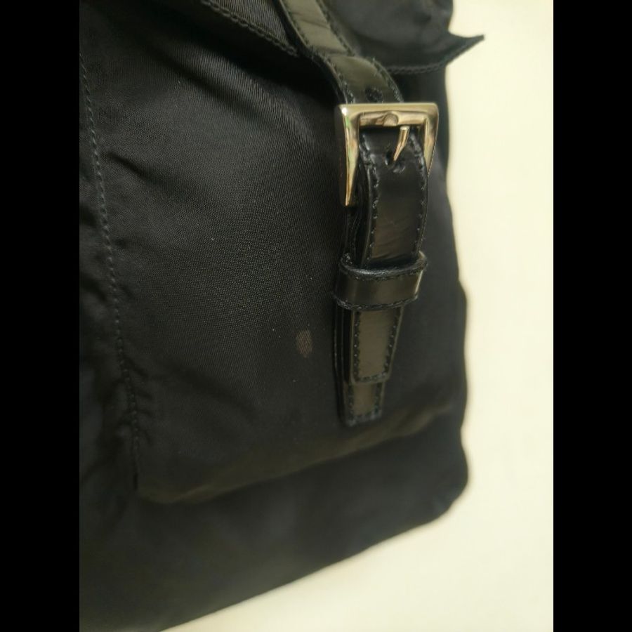 ㊣✨PRADA✨(附保卡)普拉達 黑色 輕量 帆布 皮革 雙口袋 托特包 文件包 通勤包/二手包/二手精品/保證正品🌳二手樹屋🌳-14
