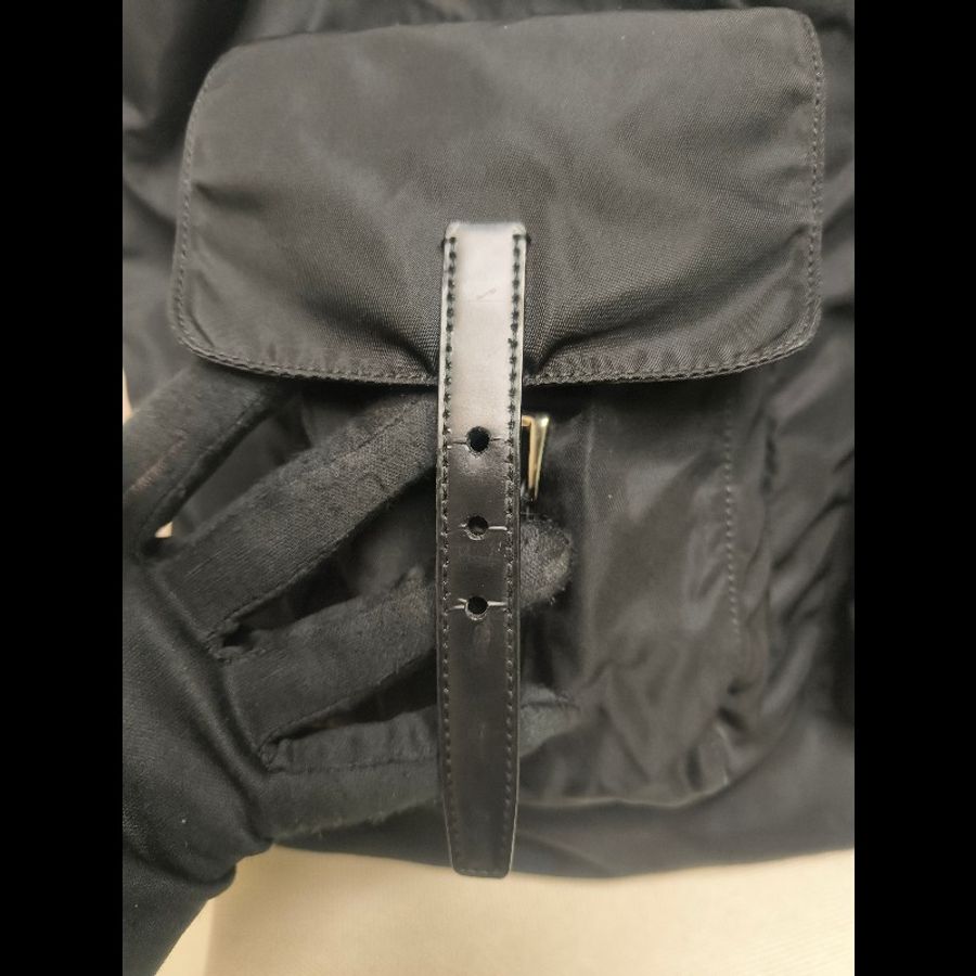 ㊣✨PRADA✨(附保卡)普拉達 黑色 輕量 帆布 皮革 雙口袋 托特包 文件包 通勤包/二手包/二手精品/保證正品🌳二手樹屋🌳-29