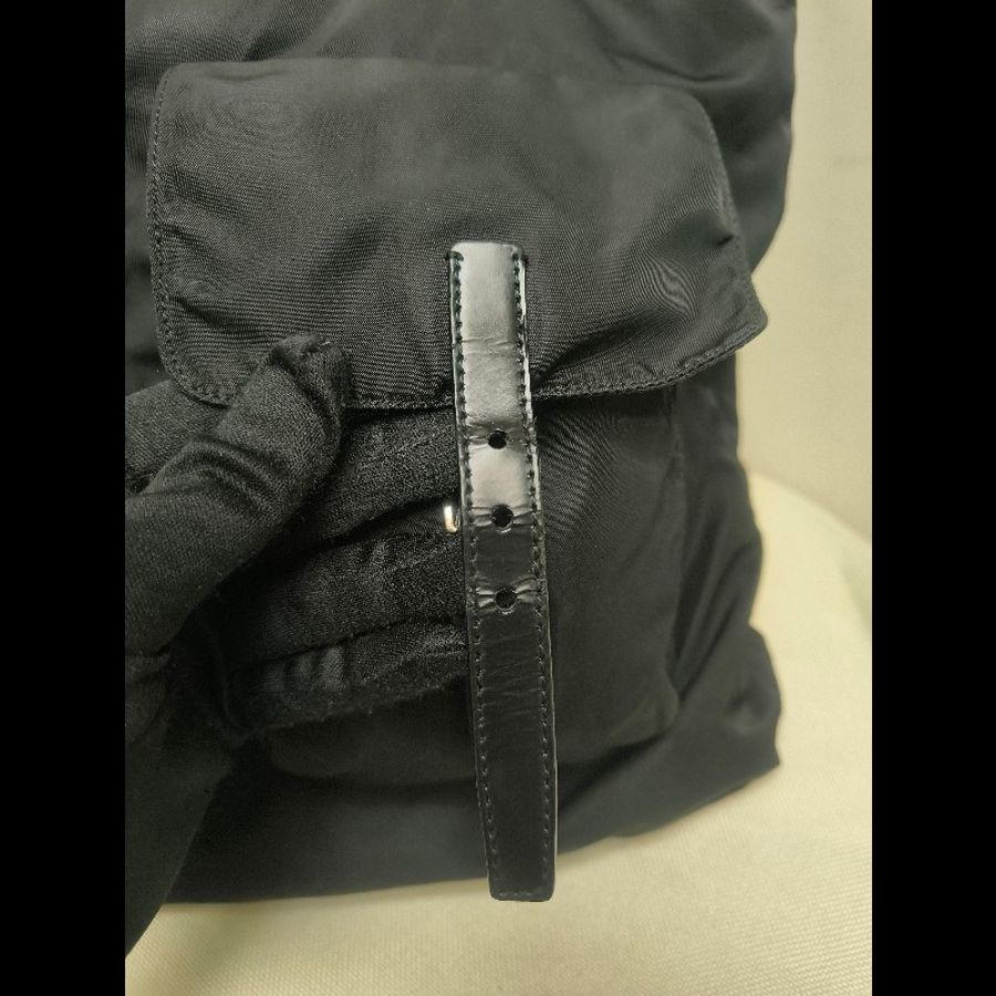 ㊣✨PRADA✨(附保卡)普拉達 黑色 輕量 帆布 皮革 雙口袋 托特包 文件包 通勤包/二手包/二手精品/保證正品🌳二手樹屋🌳-30