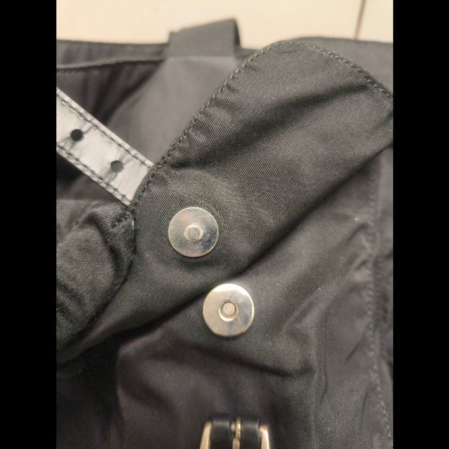㊣✨PRADA✨(附保卡)普拉達 黑色 輕量 帆布 皮革 雙口袋 托特包 文件包 通勤包/二手包/二手精品/保證正品🌳二手樹屋🌳-33