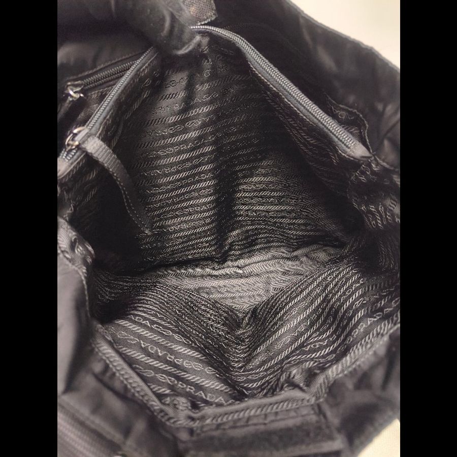 ㊣✨PRADA✨(附保卡)普拉達 黑色 輕量 帆布 皮革 雙口袋 托特包 文件包 通勤包/二手包/二手精品/保證正品🌳二手樹屋🌳-39