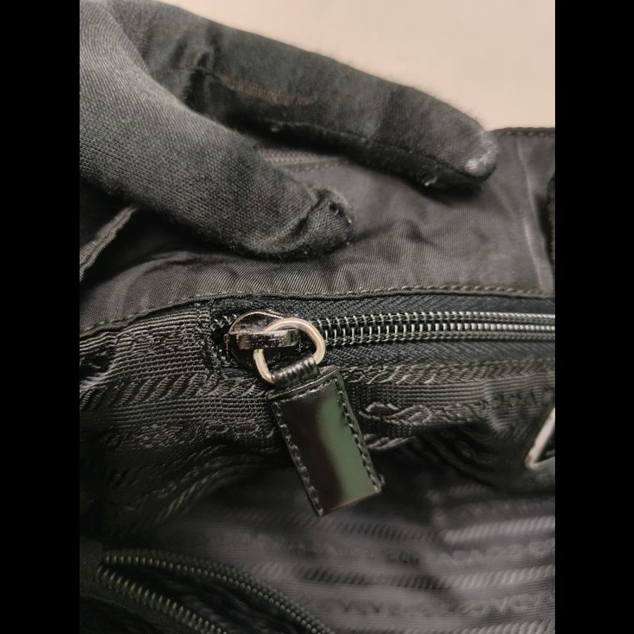 ㊣✨PRADA✨(附保卡)普拉達 黑色 輕量 帆布 皮革 雙口袋 托特包 文件包 通勤包/二手包/二手精品/保證正品🌳二手樹屋🌳-43