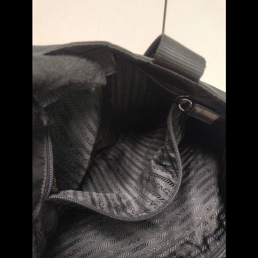 ㊣✨PRADA✨(附保卡)普拉達 黑色 輕量 帆布 皮革 雙口袋 托特包 文件包 通勤包/二手包/二手精品/保證正品🌳二手樹屋🌳-44