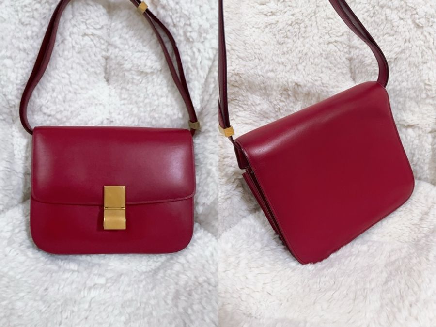 二手 Celine Teen Classic 豆腐包 郵差包 斜背包 中號-15