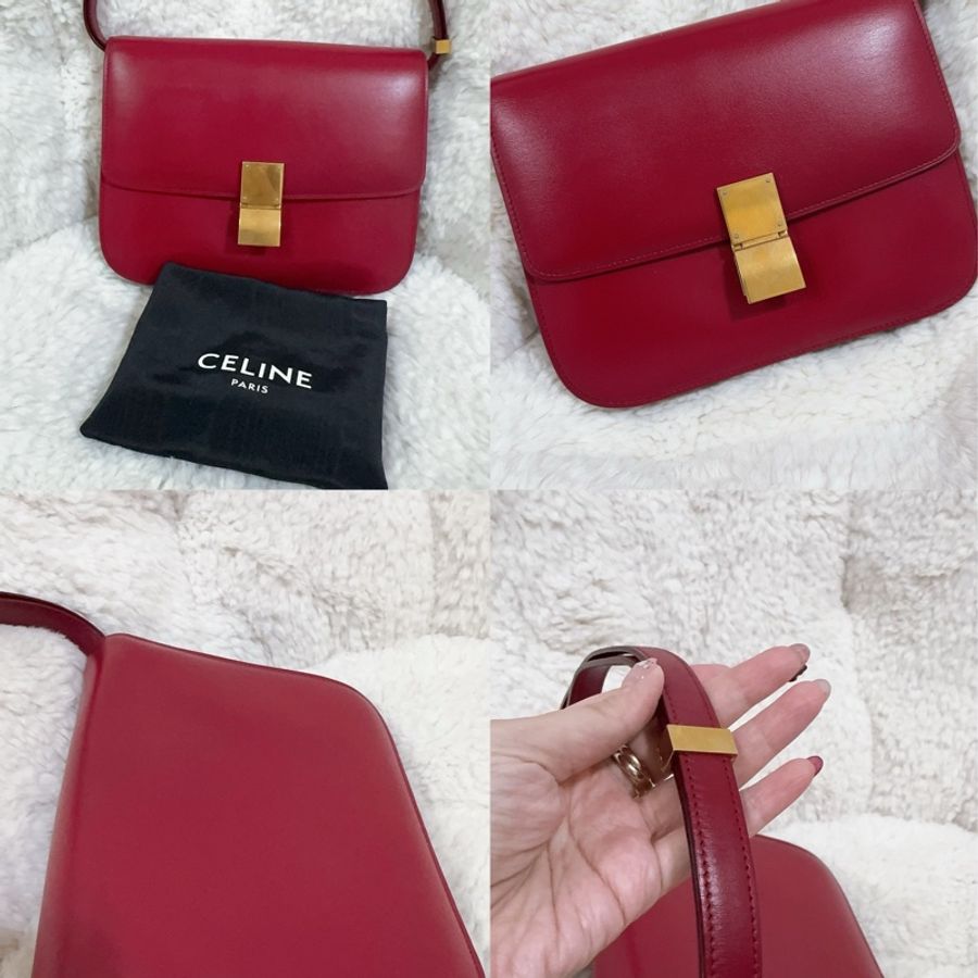 二手 Celine Teen Classic 豆腐包 郵差包 斜背包 中號-18