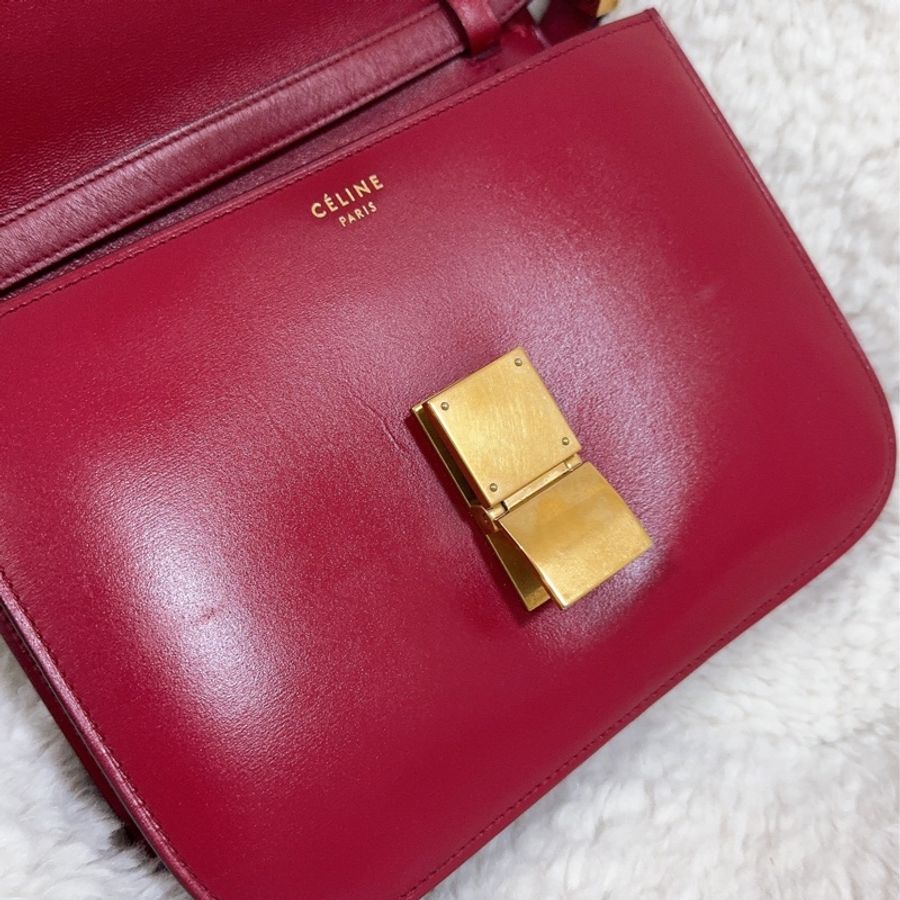二手 Celine Teen Classic 豆腐包 郵差包 斜背包 中號-30