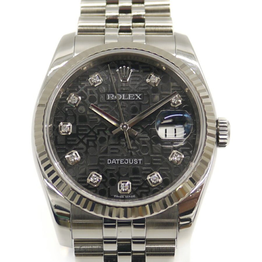 勞力士 Rolex Datejust 10P 鑽石 116234G SS/WG 自動上鍊 Jubilee 錶帶 電腦錶盤-0