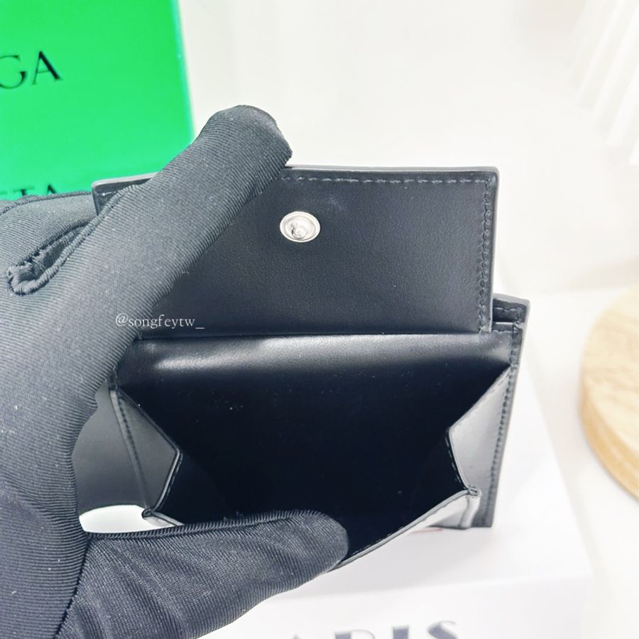 Bottega Veneta|BV 經典編織 小牛皮 零錢袋 男短夾-2