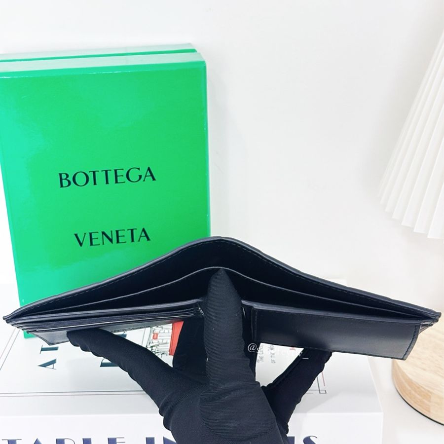 Bottega Veneta|BV 經典編織 小牛皮 零錢袋 男短夾-3