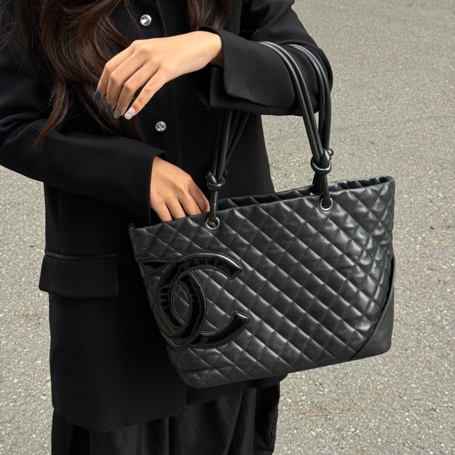 (軟糯糯🤤) Chanel “so black” 康朋 托特包 專櫃23萬!-1