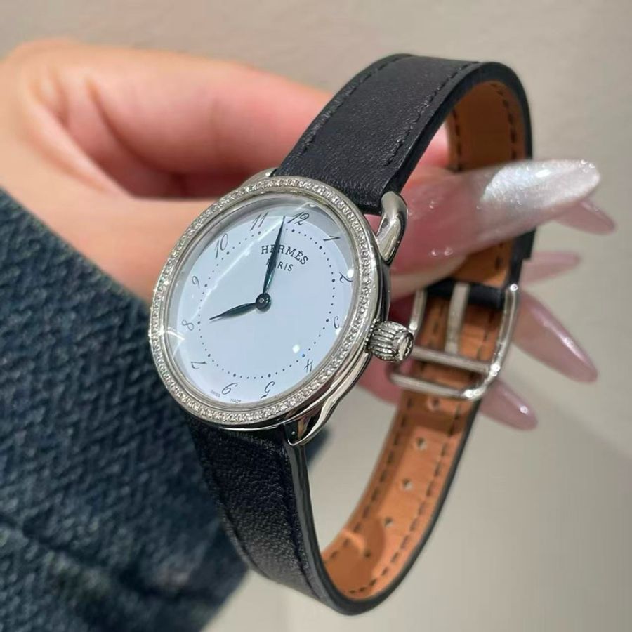 爱马仕ARCEAU AR5.210 精鋼原鑽28mm石英女表-3