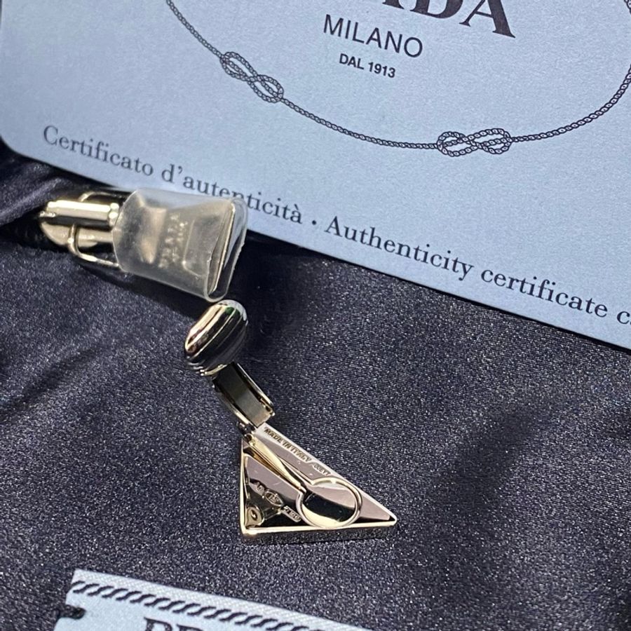 Prada 925純銀 亮黃色 左耳 耳夾 2cm-1