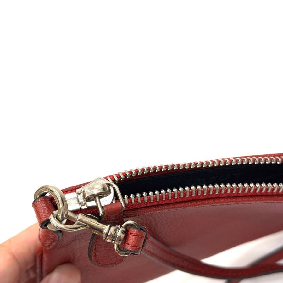 LOEWE Anagram 迷你 紅色 鎖頭 牛皮 斜背包 側背包 肩背包 側背包 長夾 皮夾 錢包 手拿包 晚宴包-10