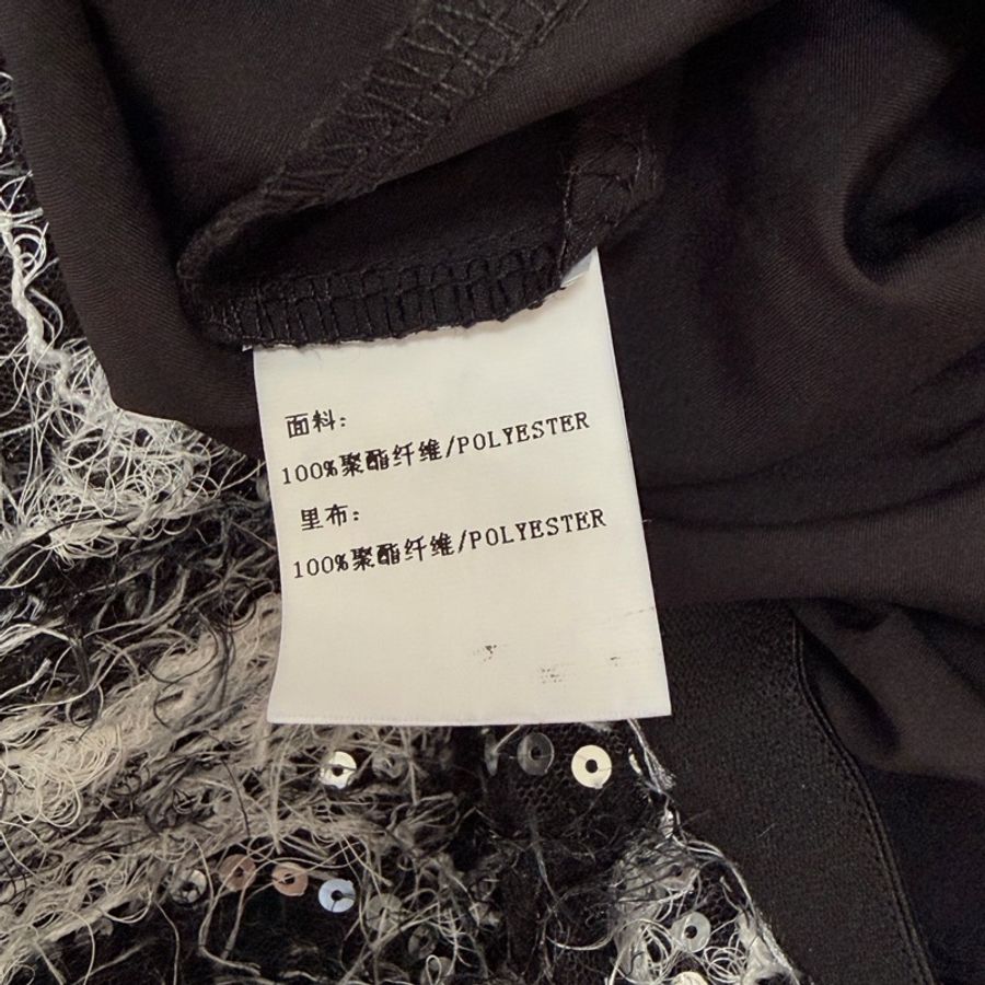 86)Yu Peng Shih 黑色漣漪立體繡花菲利斯紗裙 M號 9成新-6