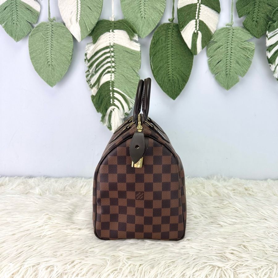 LV Speedy 30 啡色棋盤格 手提包-2