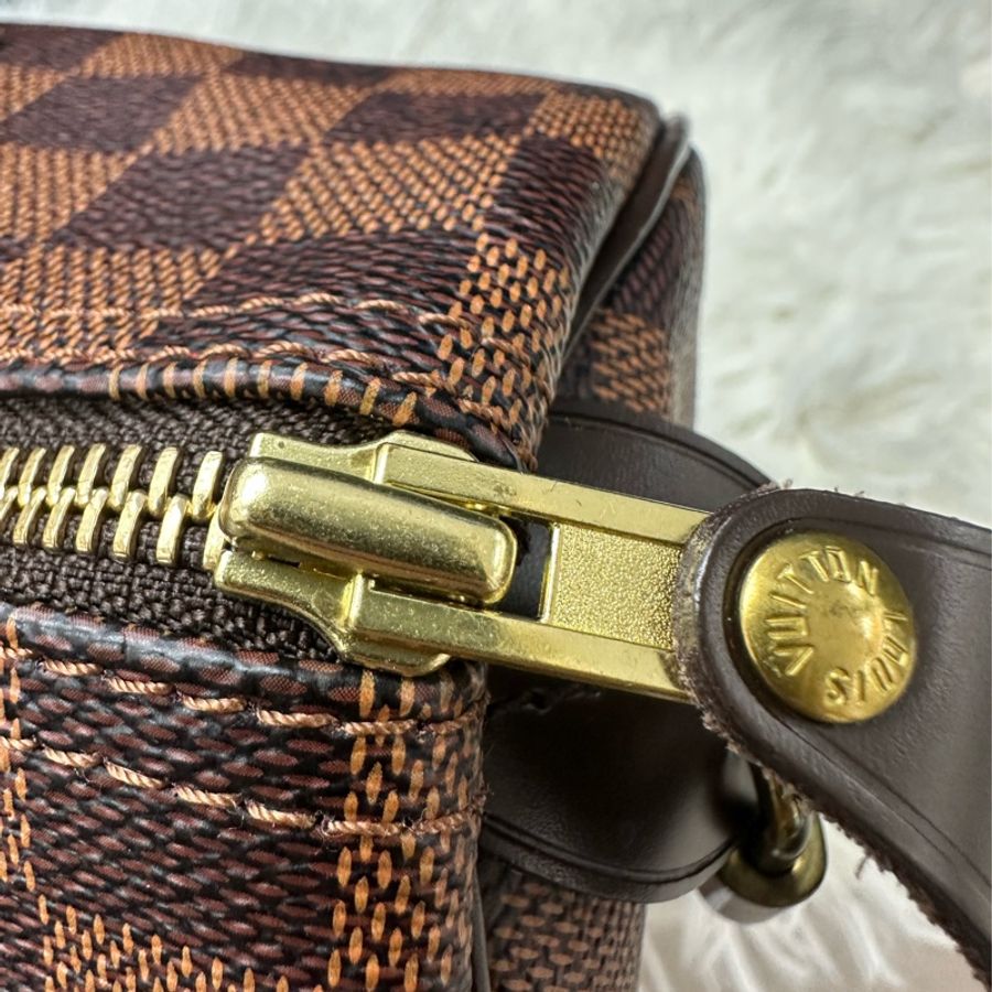 LV Speedy 30 啡色棋盤格 手提包-15