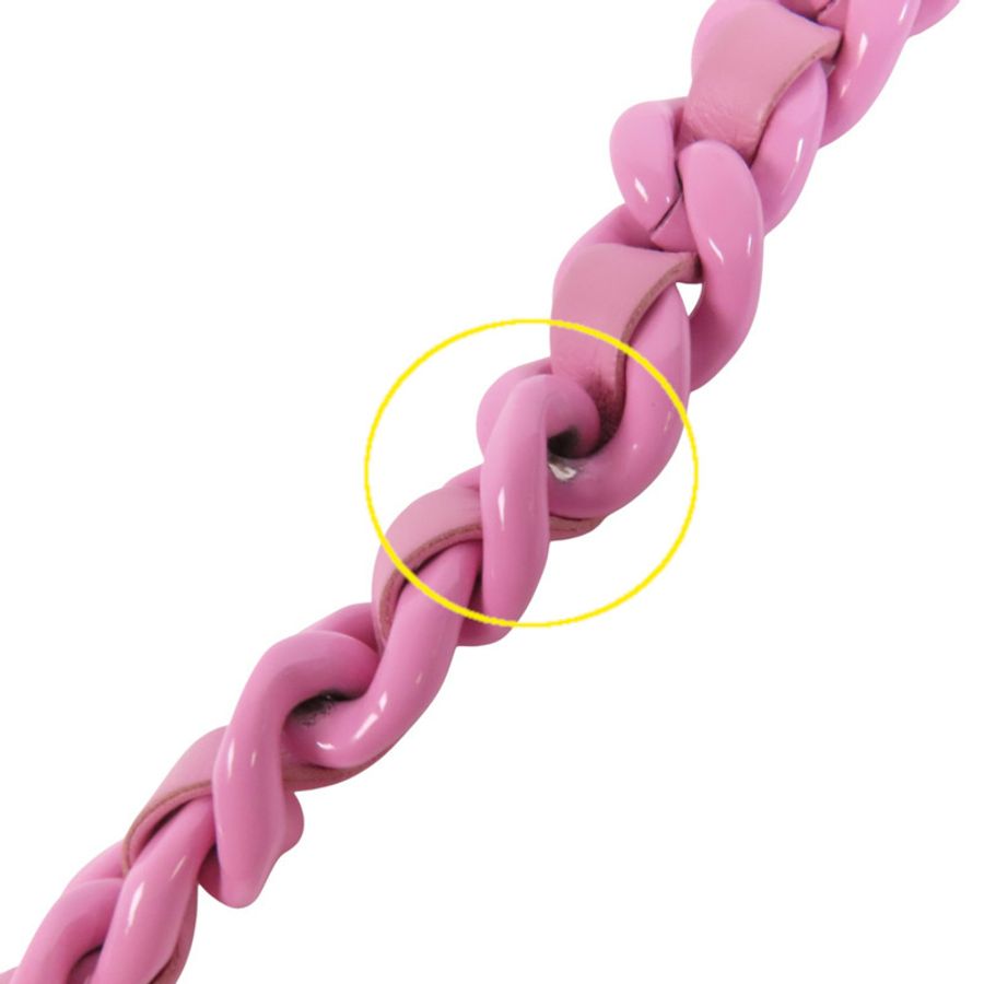 CHANEL 羊皮皮革Chain Shoulder金扣鏈帶肩背袋-19