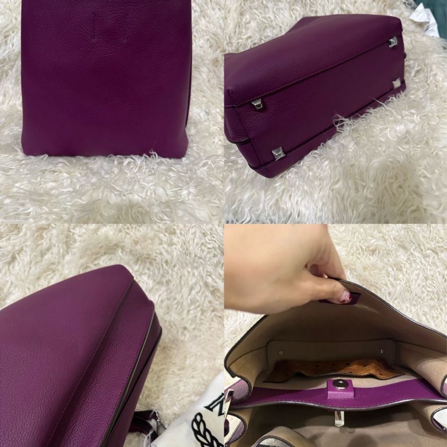 未使用MCM 手提肩背包(全真皮)-11