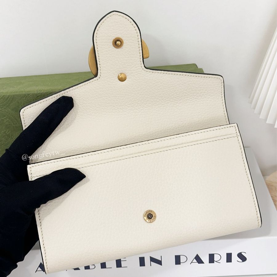 Gucci 雙G Logo 信封長夾 - 白色-4