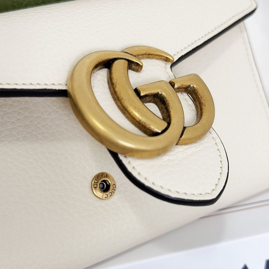 Gucci 雙G Logo 信封長夾 - 白色-7