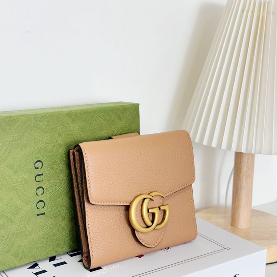 Gucci 雙G Logo 信封 兩折短夾-1