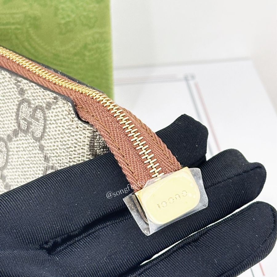 Gucci 經典 老花 鑰匙圈 零錢包-4