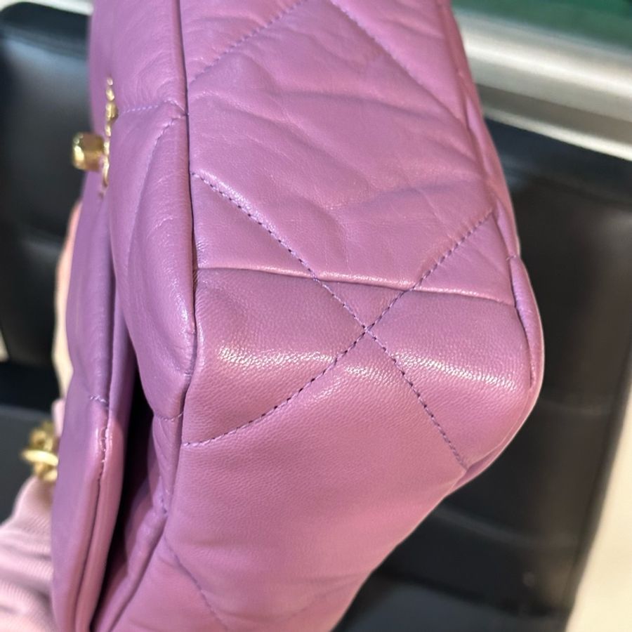 全新全配🈶️購證❤️ chanel #香芋紫 #薰衣草紫 #19bag #小號-10