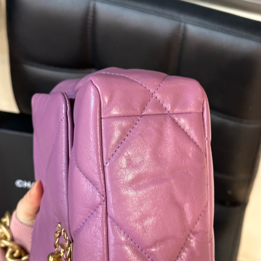 全新全配🈶️購證❤️ chanel #香芋紫 #薰衣草紫 #19bag #小號-11
