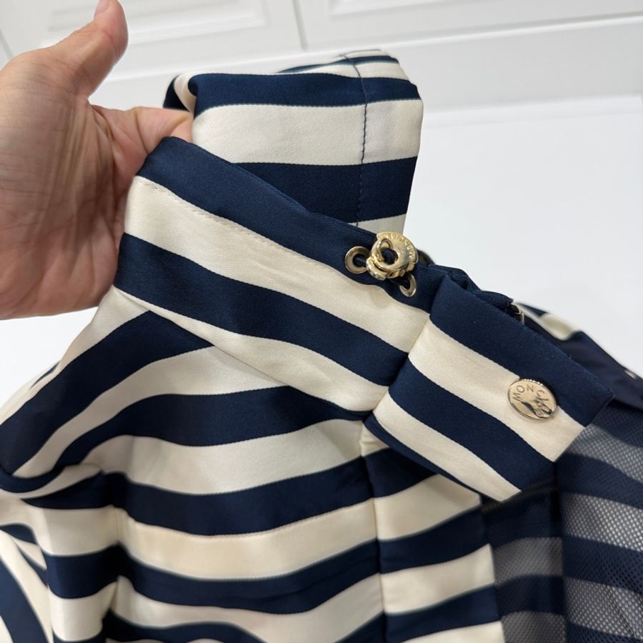 MONCLER ORAIL 藍白 條紋 連帽 夾克 外套 短風衣-18