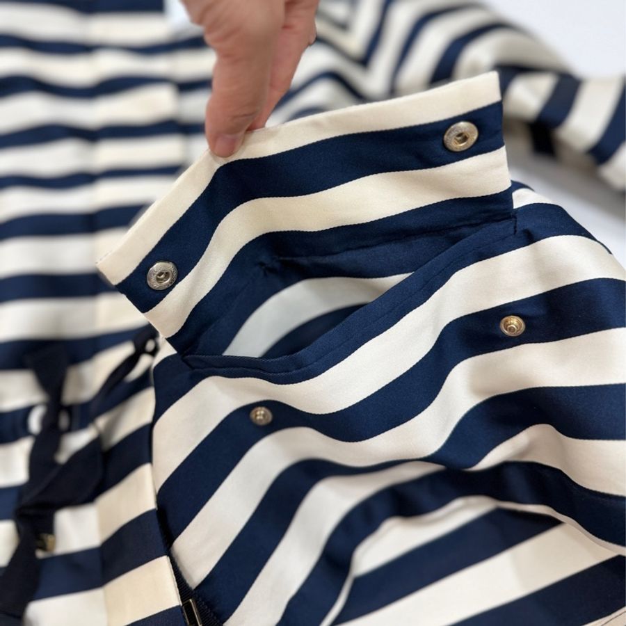 MONCLER ORAIL 藍白 條紋 連帽 夾克 外套 短風衣-34