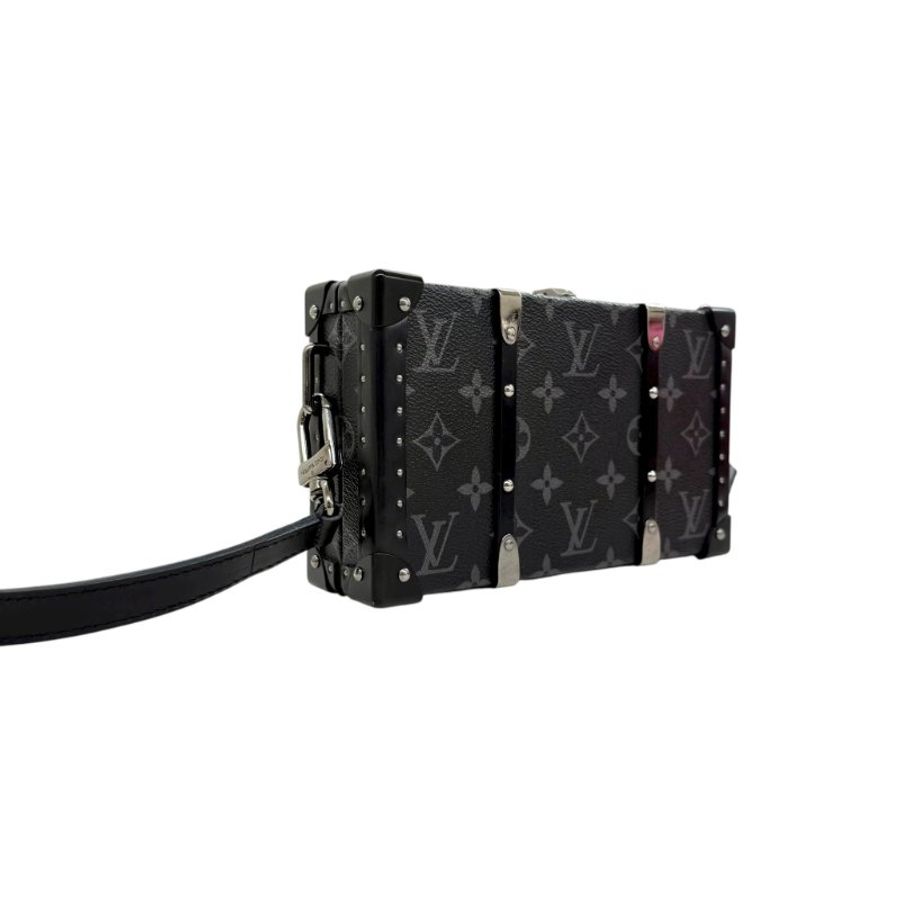Louis Vuitton -黑灰色銀釦 Neo Wallet Trunk 硬殼斜背包-3