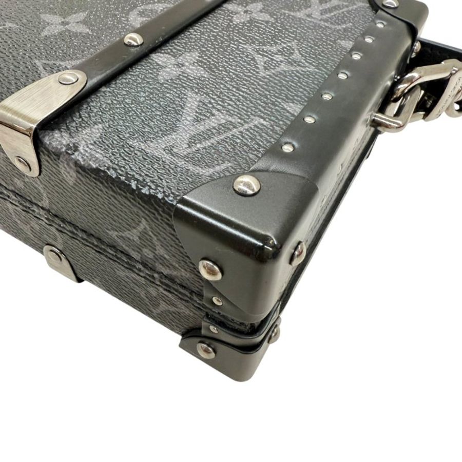 Louis Vuitton -黑灰色銀釦 Neo Wallet Trunk 硬殼斜背包-9
