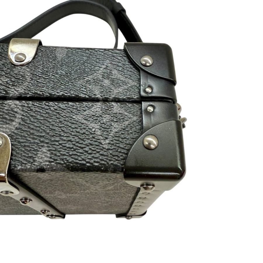 Louis Vuitton -黑灰色銀釦 Neo Wallet Trunk 硬殼斜背包-12