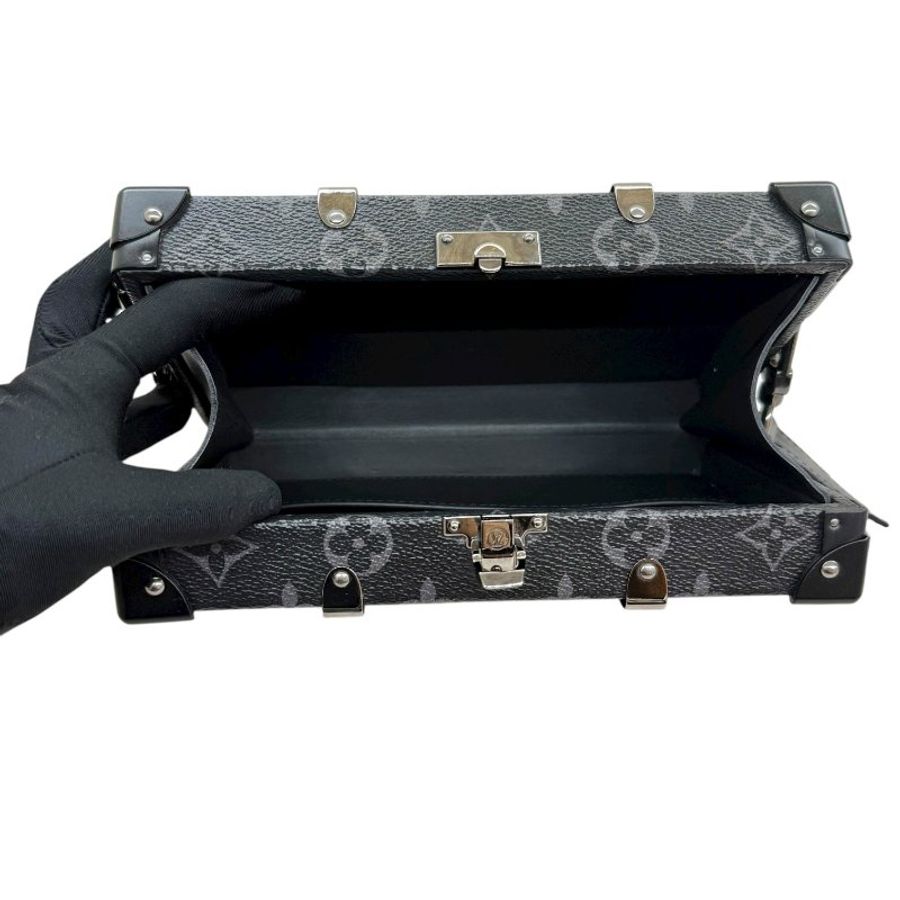 Louis Vuitton -黑灰色銀釦 Neo Wallet Trunk 硬殼斜背包-13
